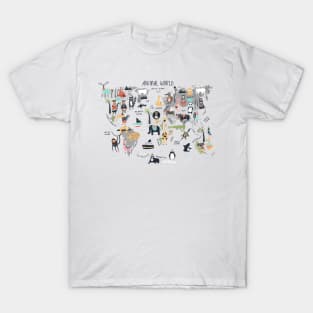 Animal World Map T-Shirt